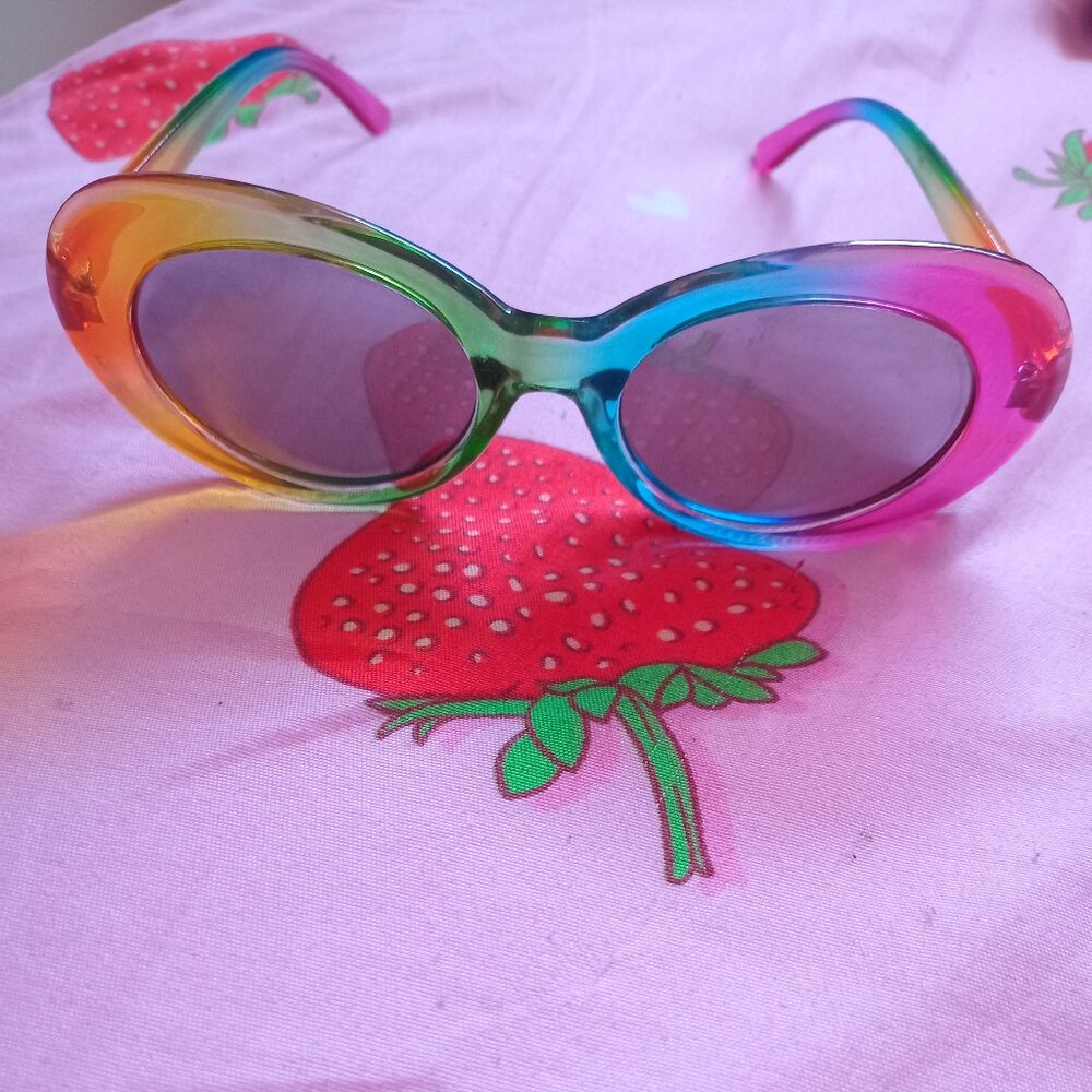 Rainbow Oval Sunglasses